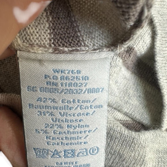 Boden NWT Gray Stripe Tunic Sweater Sz 10 Lightweight Cashmere Blend - Picture 6 of 6